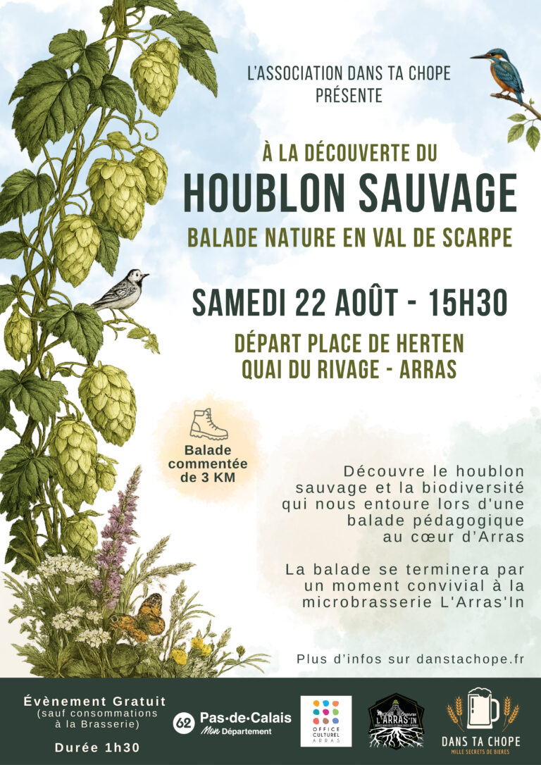 Affiche de l'évènement "balade nature et houblon sauvage"